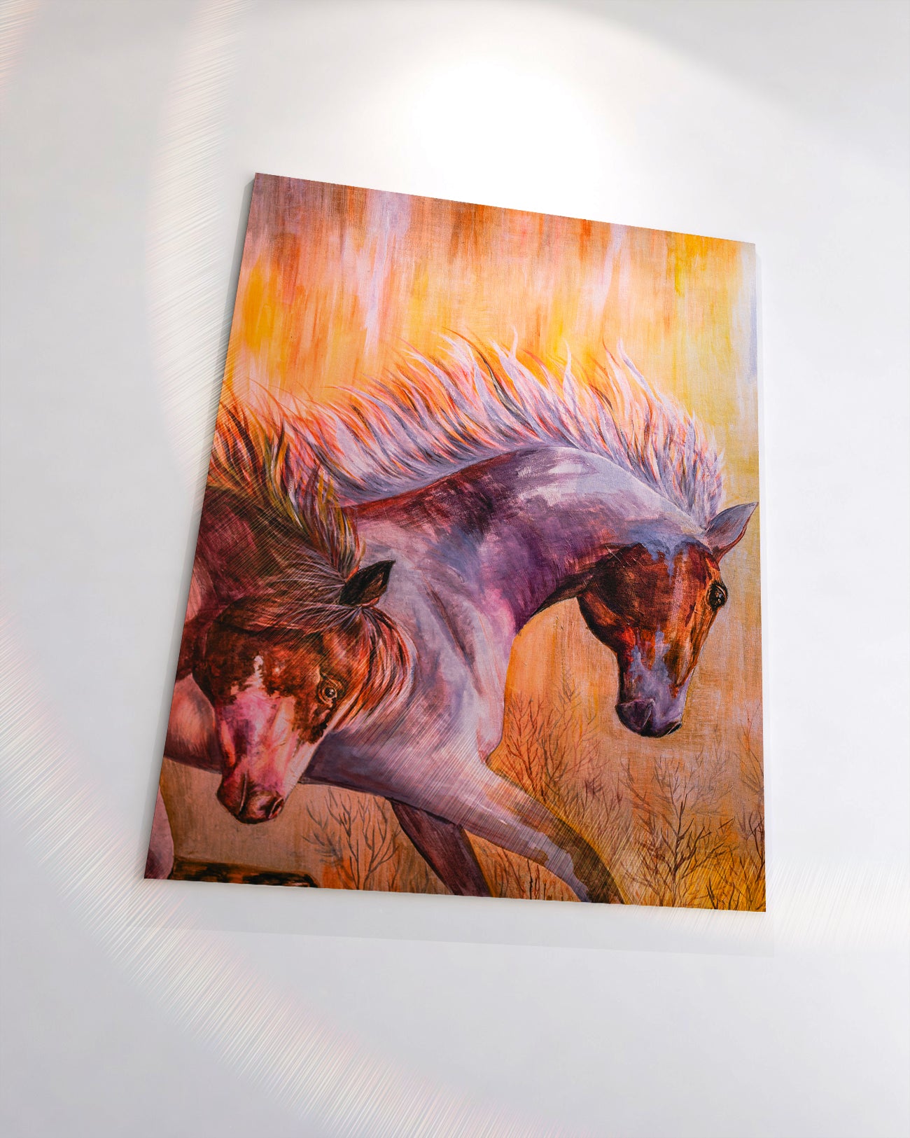 Running Horses Fine Art by Soni Das – Original Acrylic Canvas Art
