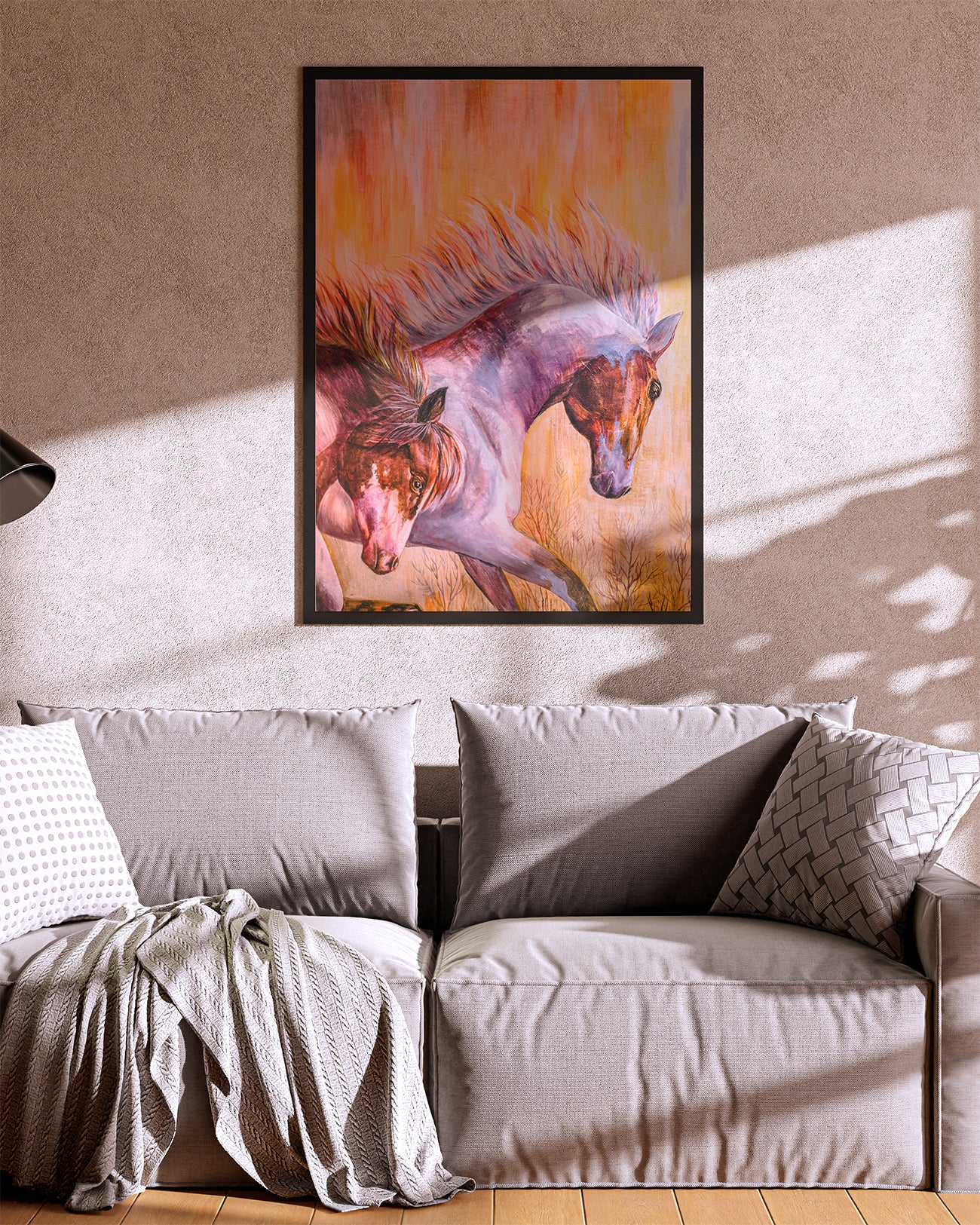 Running Horses Fine Art by Soni Das – Original Acrylic Canvas Art