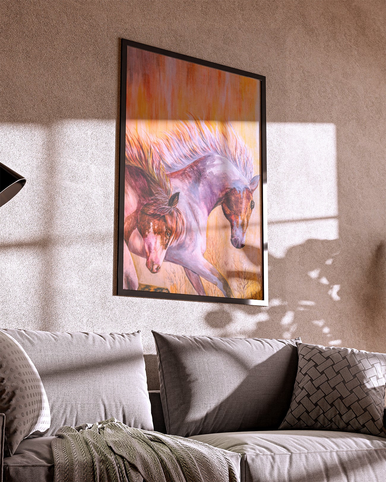 Running Horses Fine Art by Soni Das – Original Acrylic Canvas Art