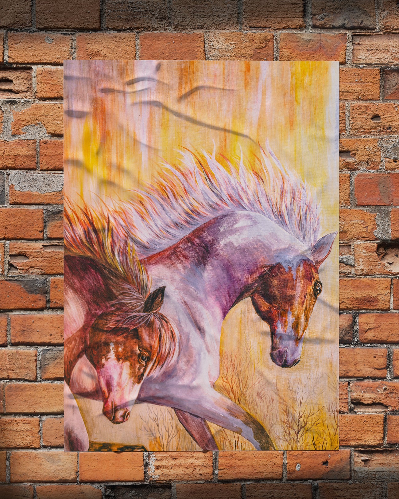 Running Horses Fine Art by Soni Das – Original Acrylic Canvas Art