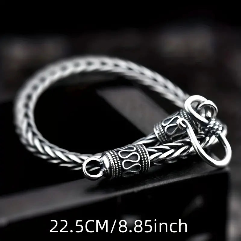 Alloy Street Bracelet with Vintage Braided Design