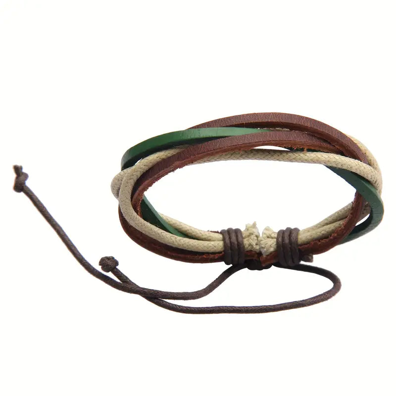 Casual Hand-Braided Bracelet with Versatile Mixed Colors