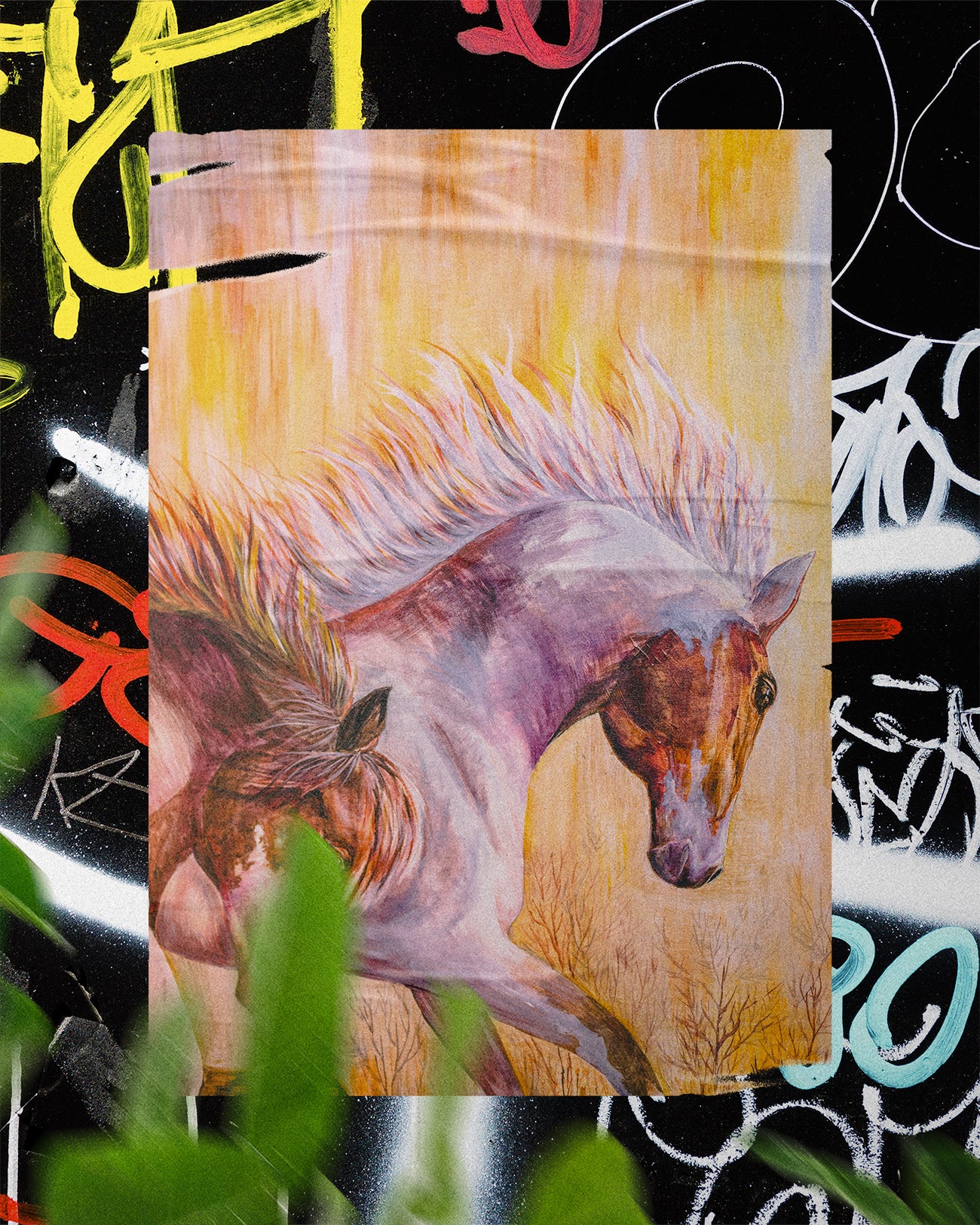 Running Horses Fine Art by Soni Das – Original Acrylic Canvas Art