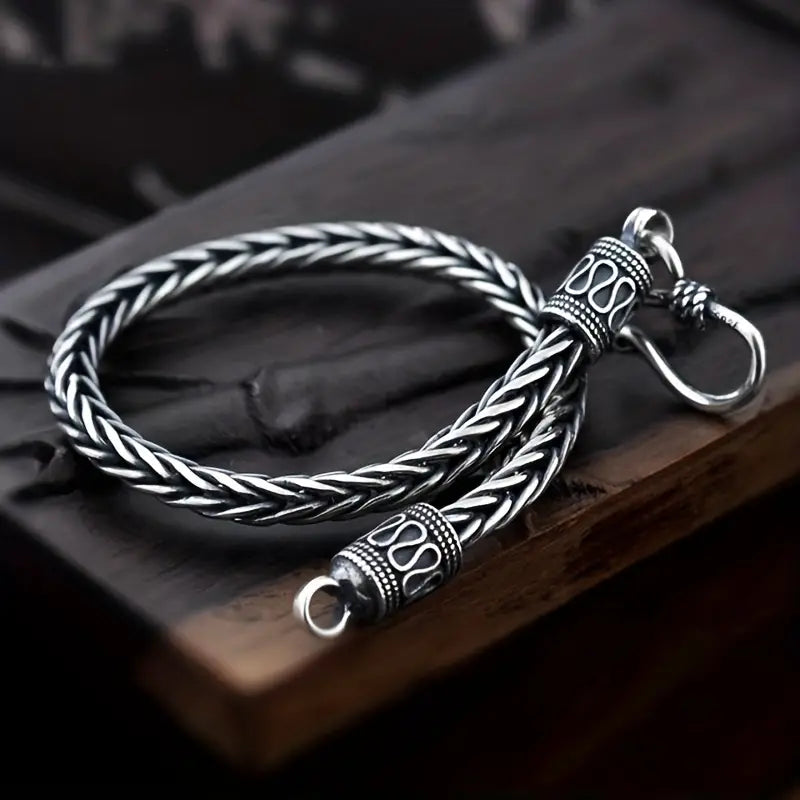Alloy Street Bracelet with Vintage Braided Design