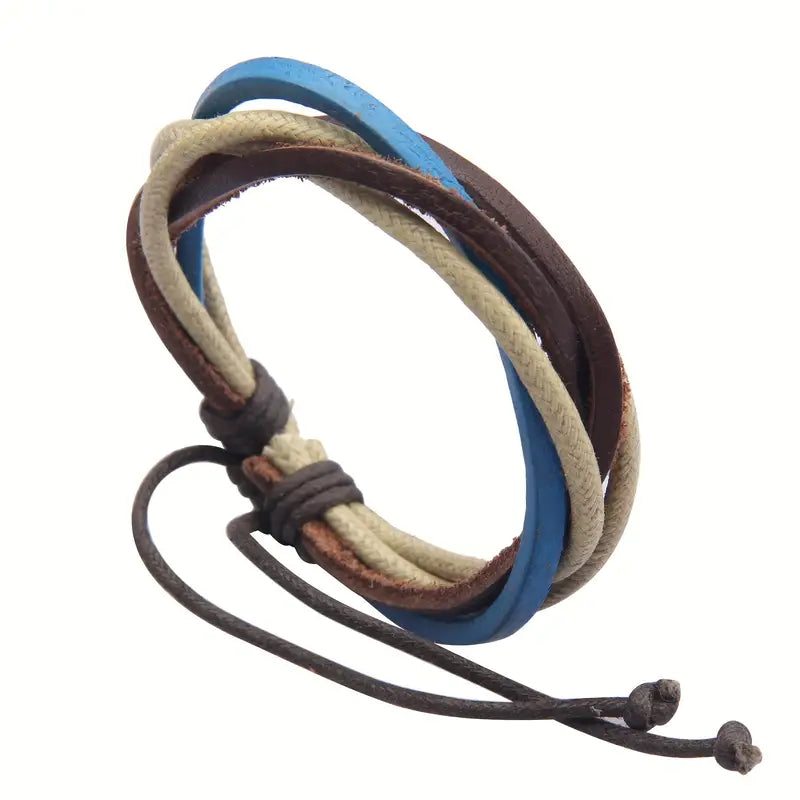 Casual Hand-Braided Bracelet with Versatile Mixed Colors