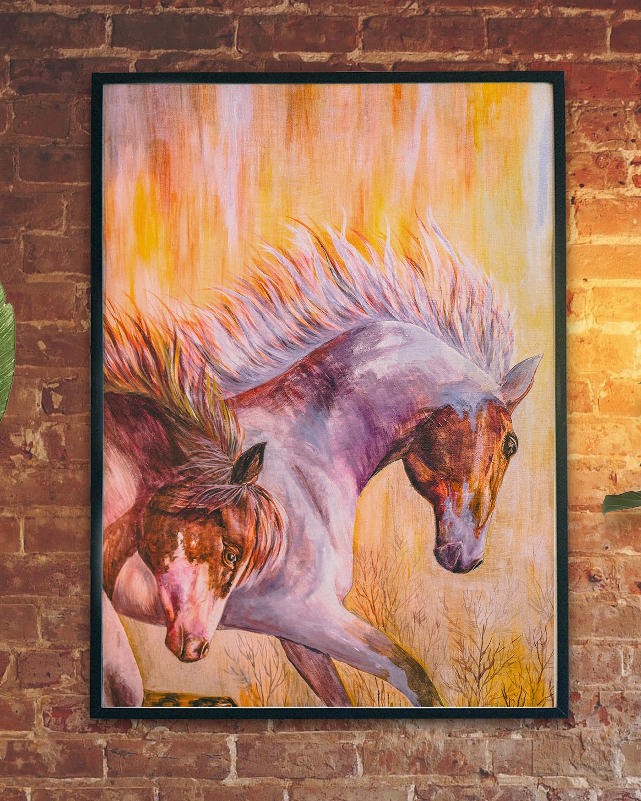 Running Horses Fine Art by Soni Das – Original Acrylic Canvas Art