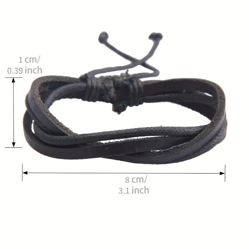 Casual Hand-Braided Bracelet with Versatile Mixed Colors