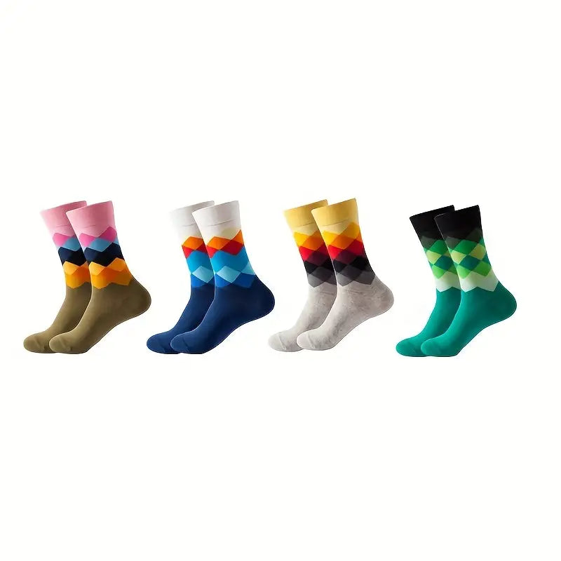 Geometric Pattern Socks Set