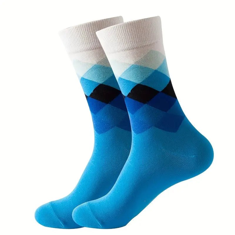 Plaid Pattern Socks Set