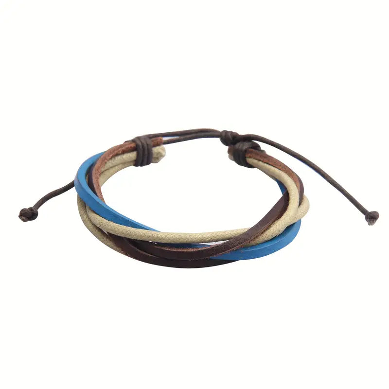 Casual Hand-Braided Bracelet with Versatile Mixed Colors